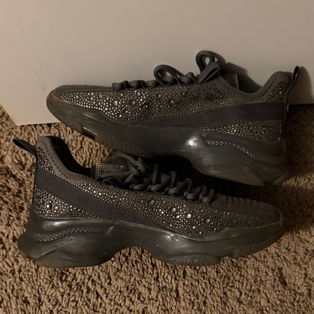 Steve Madden Black Studded Sneakers